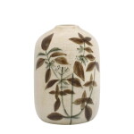 Chic Antique Keramická váza Floral Motif, béžová barva, keramika
