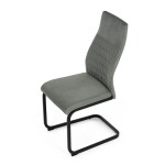 Židle jídelní, zelená látka, černý kov