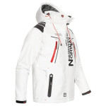 Geographical Norway pánská rychleschnoucí sportovní bunda s kapucí Techno MEN 056 BS3 white (WU1060H/GN) pánské s