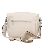 Módní dámská koženková ledvinka/crossbody Pola, tmavě béžová