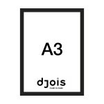 Djois Magneto LEAN, A3, černý, 10 ks