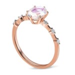 Emporial prsten 14k zlato Vermeil GU-DR8706R-ROSEGOLD-MOONSTONE-ZIRCON Velikost: 6 (EU: 51-53)