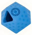 KIWI WALKER Gumová hračka ICOSABALL MAXI modrá / Hračka pro psy / S otvorem na pamlsky / 9 cm (RUB-255)