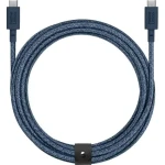 Native Union Belt Cable XL USB-C - USB-C 3m 100 W modrá (BELT-XL-C-NAV-3-NP)