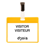 Djois jmenovka, 82,5 x 103 mm, PVC, žluté, 25 ks