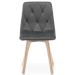 Jídelní židle, šedá, sametová látka, CT-V4081 GREY4
