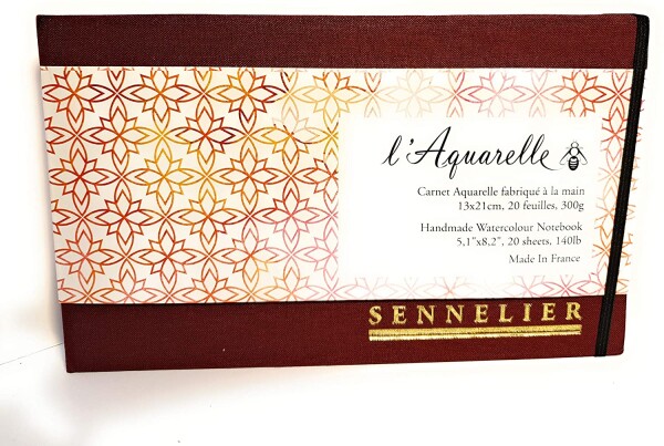 Sennelier Sennelier, N138460.02, ručně vyráběný akvarelový blok, 21 x 13 cm, 300 g, 1 ks