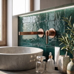 REA - Podomítková umyvadlová baterie Grace Brush Copper REA-B4463