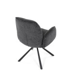 Jídelní židle, černá, hladká látka, DCH-D1330 BK2