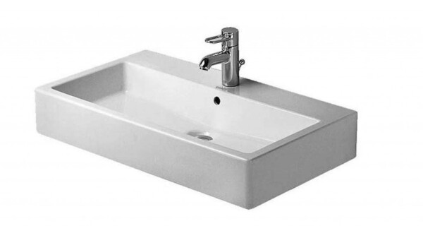 DURAVIT - Vero Umyvadlo 70x47 cm, s přepadem, s otvorem pro baterii, s WonderGliss, bílá 04547000271