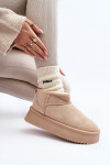 Dámské Sněhule Na Hrubé Podrážce Beige Caliksa 38
