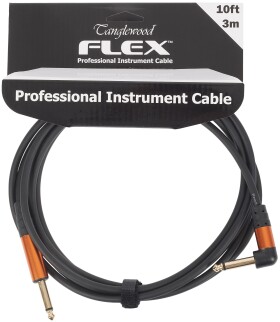 Tanglewood Flex Cable Rubber Black 3 m Angled