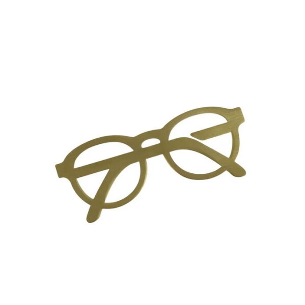 Strömshaga Záložka do knihy Glasses Brass, zlatá barva, kov