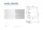 Aquatek - LEVEL 100x100 sprchová vanička z litého mramoru čtvercová LEVEL100