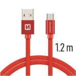 Swissten 71521206 USB/USB-C, 1,2m, červený