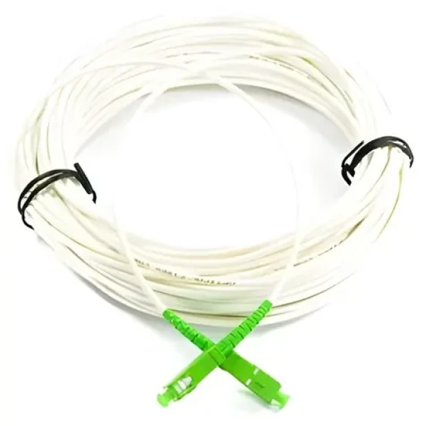 OEM SC/APC 9/125 SM bílá / Optický patch kabel / Simplex / Armovaný / 0,5m / B3 LSZH (4205)