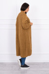 Svetr dlouhý cardigan camel UNI