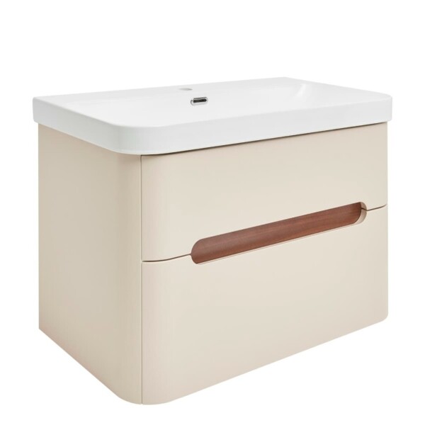Koupelnová skříňka s umyvadlem SAT Fusion 77,5x53x45 cm pískově béžová mat SATFUSION280BEU SATFUSION280BEU