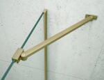 Erga Paris, rohová vzpěra pro sprchové zástěny o tloušťce skla 6/8/10 mm, délka 45cm, zlatá matná, ERG-V02-PARIS-BAR45-GB