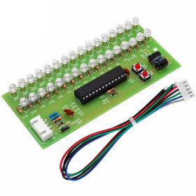 Audio stereo indikátor vybuzení - VU metr 8-12V 2x16 LED, zelený