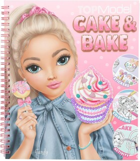 Top model Top model, 13386, Cake & Bake, kreativní sešit s omalovánkami a samolepkami