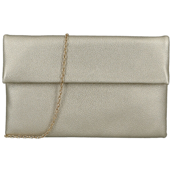 Módní dámská koženková plesová kabelka Trifa, zlatá