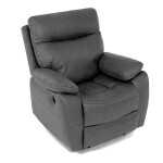 TV a relaxační křeslo s elektrickým ovládáním, potah šedá látka v dekoru vintage, 1 motor 240V