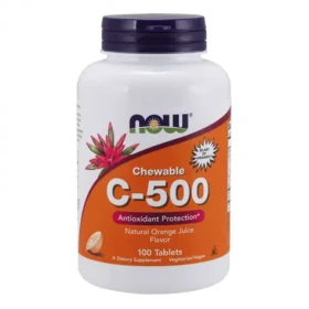 Vitamín C 500 mg tablety na cucání - NOW Foods (třešeň a bobule, 100 tab.) (35689-1-100tab-cherry-berry)