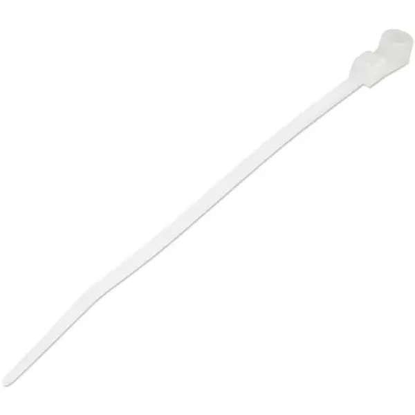 StarTech Stahovací pásky s otvorem pro šroub bílá / Stahovací páska / 100 ks / Nylon (CBMZTS10N4)