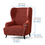 Bielastické potahy COSTINA měděná křeslo ušák (š. 60 - 110 cm)