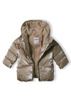 Kabát dívčí prošívaný Puffa s chlupatou podšívkou, Minoti, 16coat 20, hnědá - 158/164 | 13/14let