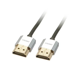 Lindy CROMO Slim černá / HDMI kabel / High Speed / 1 m / Ethernet / pozlacené konektory (41671)