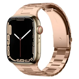 Elago Metal Band růžově-zlatá / Řemínek pro Apple Watch / 44/45/46 mm (EAW-MTBAND45-RGD)