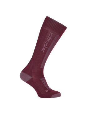 ICEBREAKER Wmns Merino Ski+ Medium OTC, Dark Berry/Greyplu/Zincbl velikost: 41-43 (L)