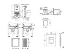 GROHE - Rapid SLX Set předstěnové instalace, klozetu, sedátka SoftClose a tlačítka Skate Cosmopolitan, kartáčovaná nerezová ocel SANI11BB2103
