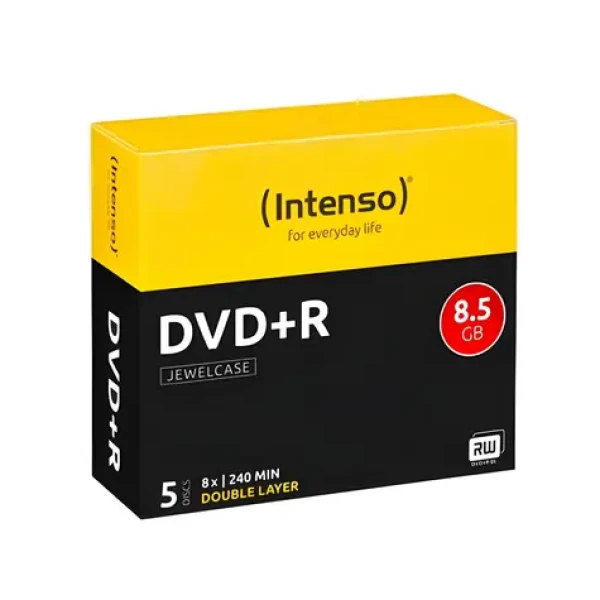 Intenso DVD+R DL 8,5GB / Optické médium / 5 ks / 8x / JewelCase (4311245)