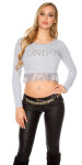 Sexy KouCla crop pulovr "LONDON" Einheitsgroesse