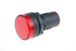 Signální LED světlo 22mm - červené, 12~24V AC/DC