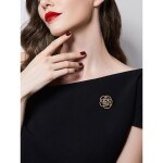 Elegantní brož se zirkony Eduarda Gold, Zlatá
