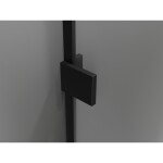 MEXEN/S - Lunar L sprchový kout dveře křídlové levá 85 x 80, transparent, černá 834L-085-080-70-00-L