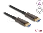 DeLock Aktivní optický kabel HDMI s kovovým opláštěním 50 m / Kabel HDMI / 8K / 60Hz (86034)