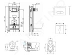 IDEAL STANDARD - ProSys Set předstěnové instalace, klozetu a sedátka Connect Air, tlačítka Oleas M1, Aquablade, SoftClose, chrom mat ProSys120M SP23