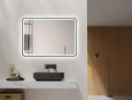 Zrcadlo se senzorem SAT Vision 100x70 cm černá SATZVI70100CE SATZVI70100CE