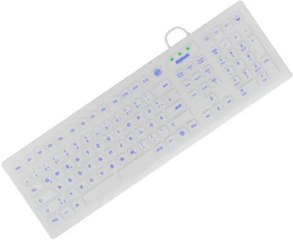 Keysonic KSK-8031INEL-Wh bílá / Průmyslová klávesnice / Silikon / 110 kláves / německé rozložení (60798)