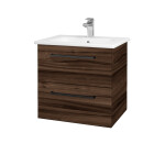 Dřevojas - Umyvadlová skříňka GIO SZZ2 60 - D06 Ořech / Úchytka T06 / D06 Ořech 82874H