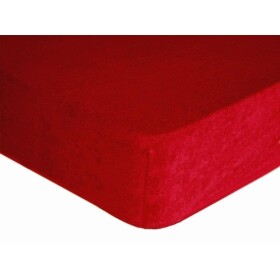 DekorTextil Napínací prostěradlo FROTÉ Premium bordó ROZMĚR: (š/d/v) 90 x 200 x 20 cm