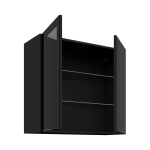 Horní prosklená skříňka 80 GS-72 2F Barva korpusu: Černá, Barva dvířek: Černá