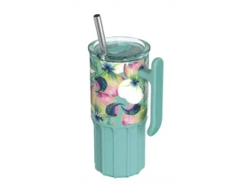 Quokka Nerezový termohrnek s brčkem Umi Waterfall Garden 720 ml (40087QO)