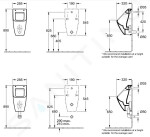 VILLEROY & BOCH - Venticello Odsávací pisoár, 285x545x315 mm, DirectFlush, alpská bílá 5504R101