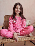 Zateplené dívčí pyžamo Erika růžové pro model 18836649 - Taro Barva: růžová, Velikost: 146